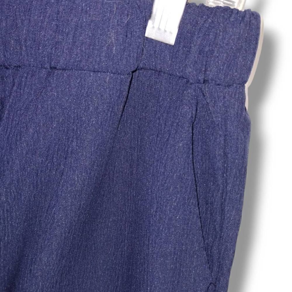 Womens Navy Pants Sz 2X Ankle Cropped Elastic Crepe Casual Elastic - Picture 6 of 10